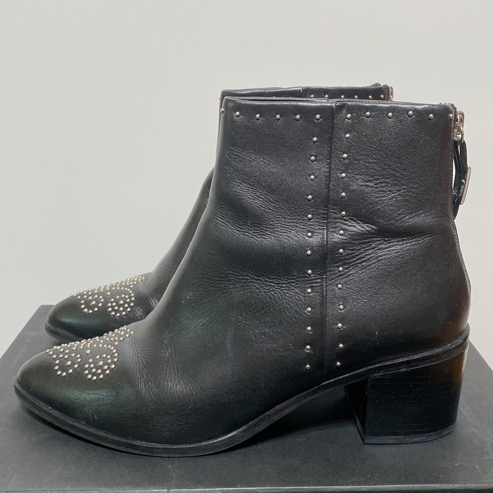 Dune “Queenie” Leather Studded Boots - Picture 4 of 15